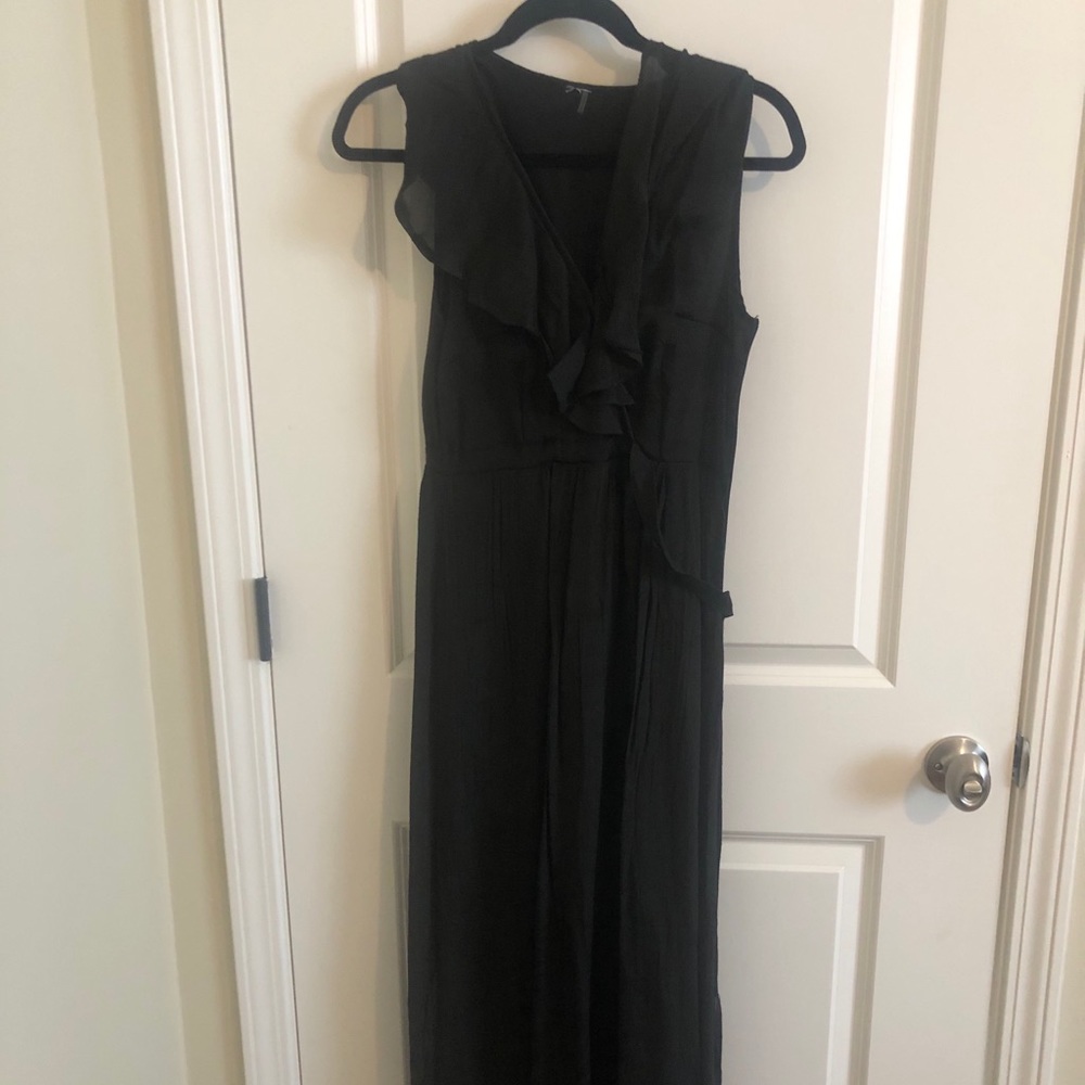 Black Maxi Wrap Dress
